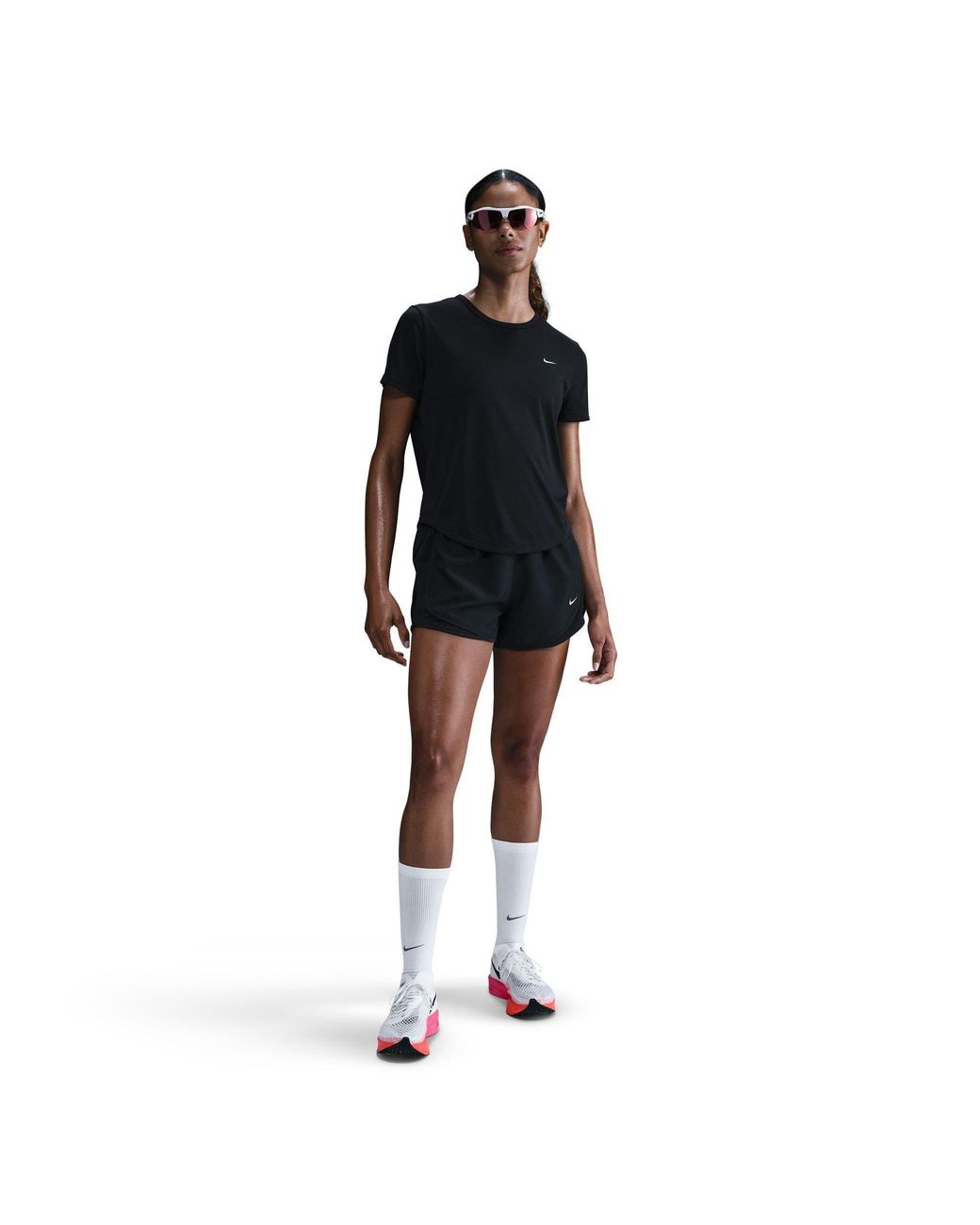 Nike Black Tempo Dri-Fit Short-Sleeve Running Top