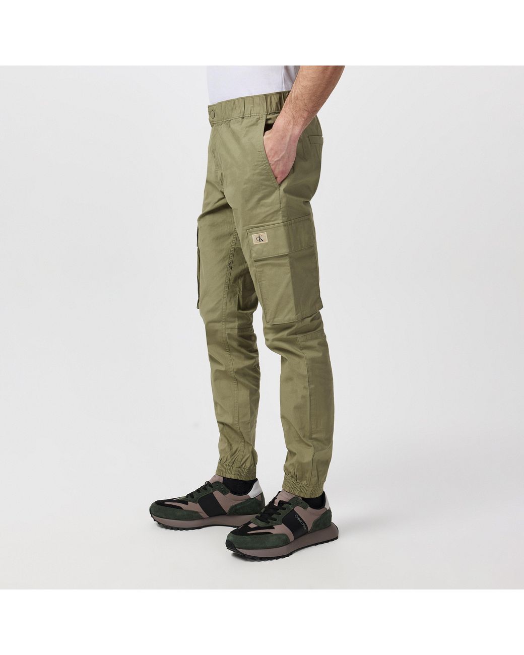 Calvin Klein Green Skinny Cargo Trouser for men