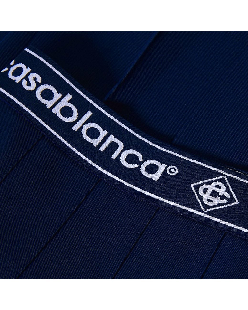 Casablanca Blue Pleated High-Waisted Mini Skirt