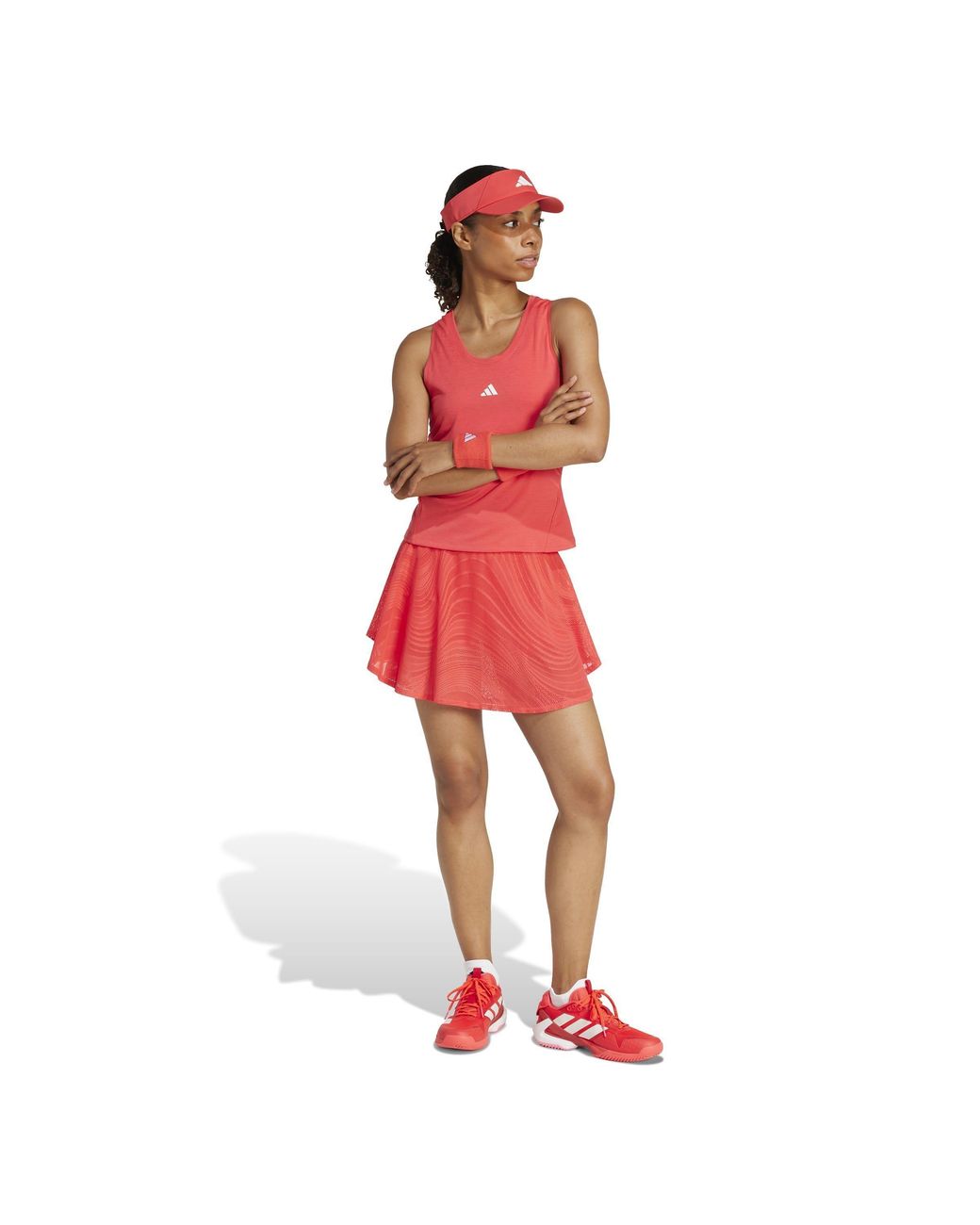 Adidas Red Tennis Pro Climacool Y-Tank Top