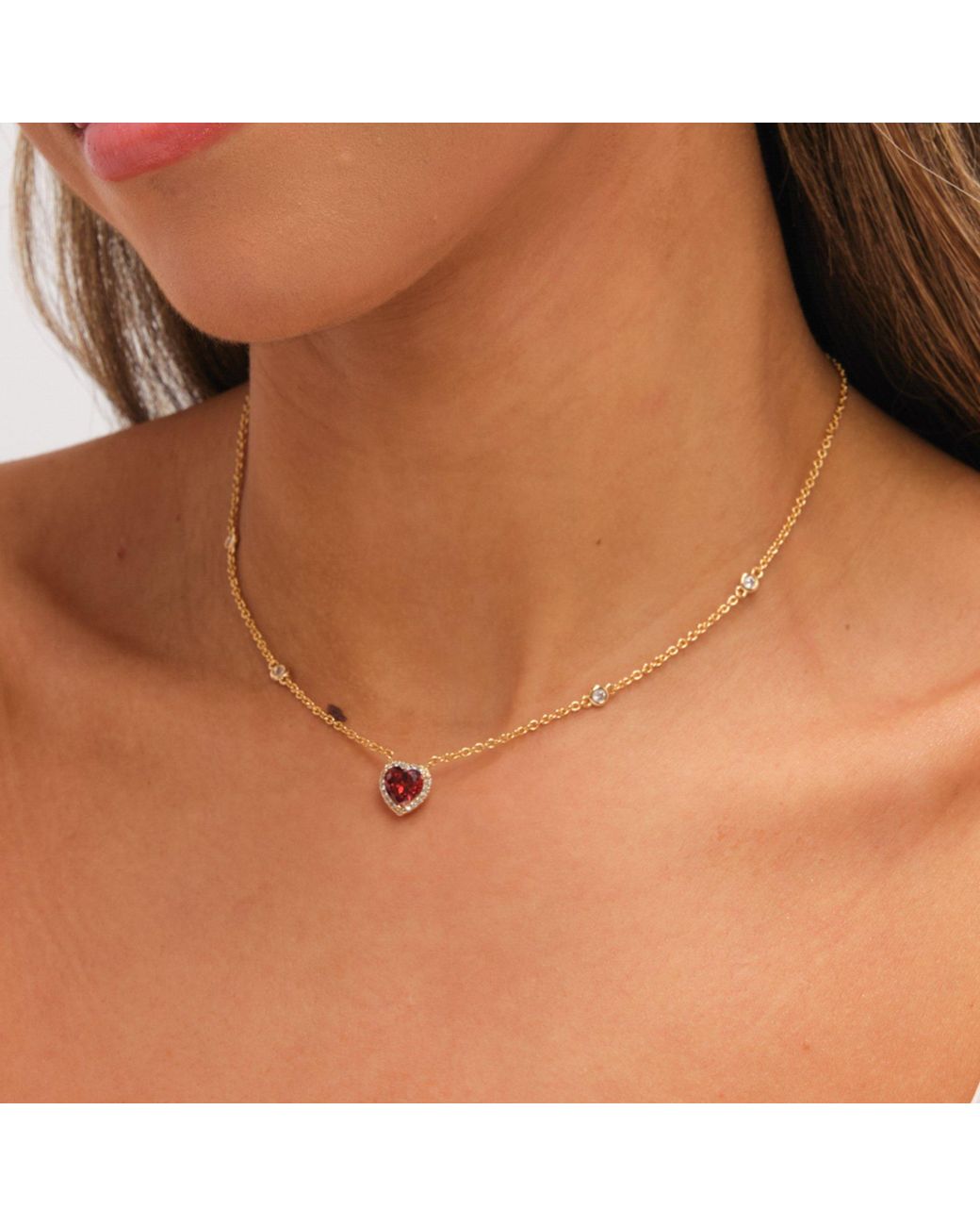 Jon Richard Blue Plated And Heart Pendant Necklace