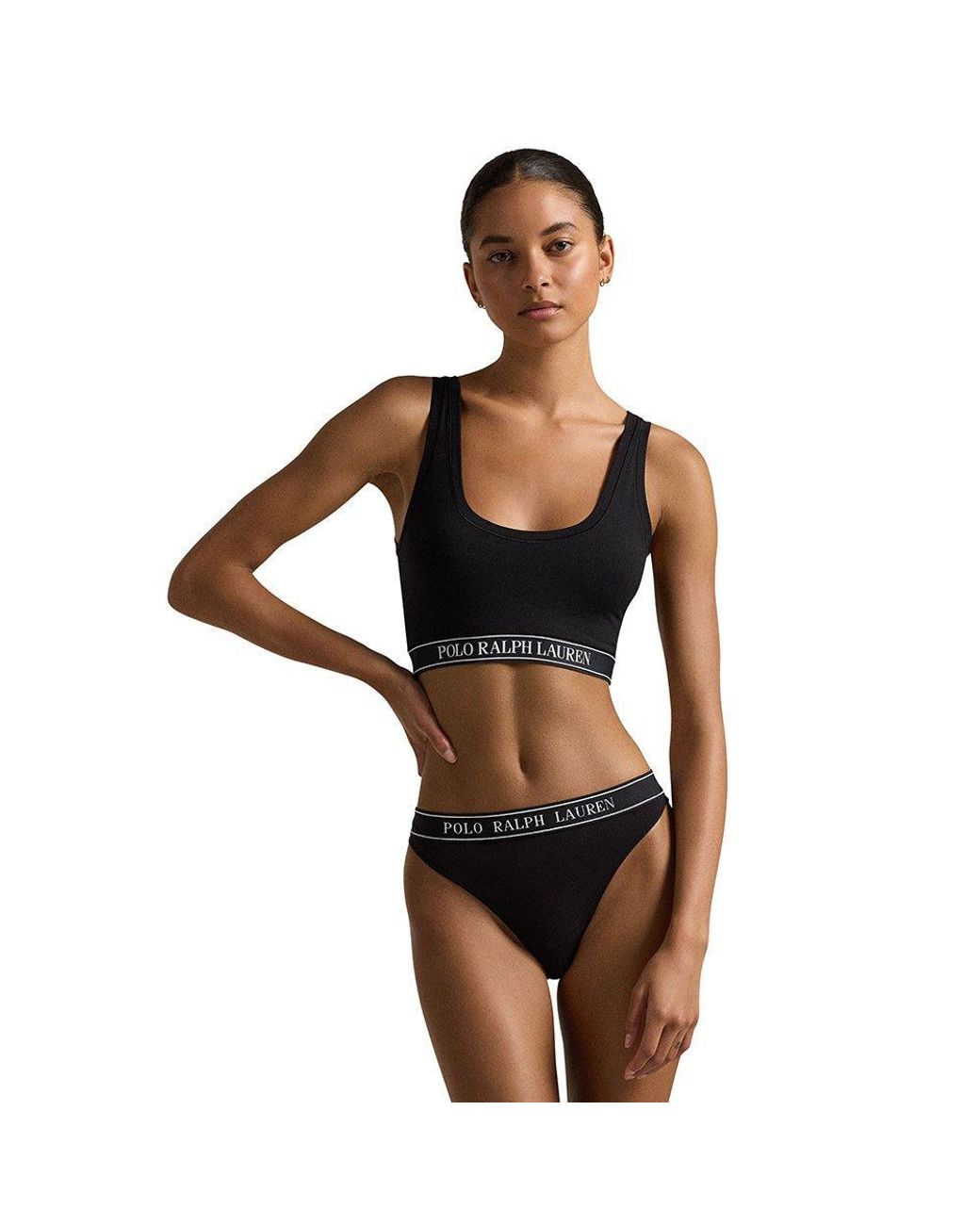 Polo Ralph Lauren Black Cotton Hipster Brief