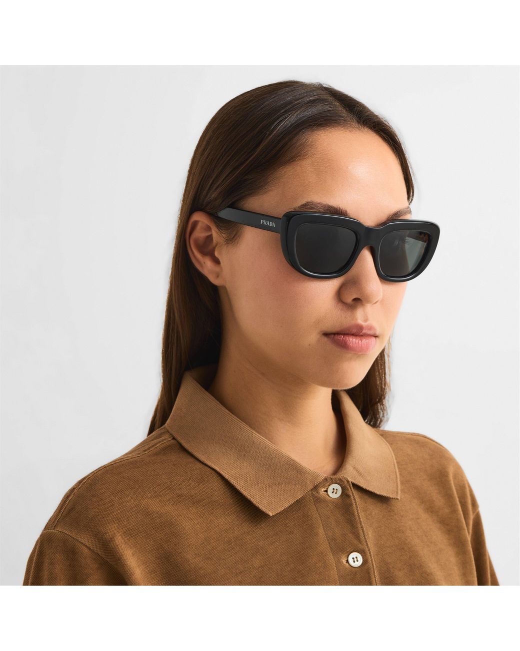 Prada Black 0Pr D07S Oversized Sunglasses