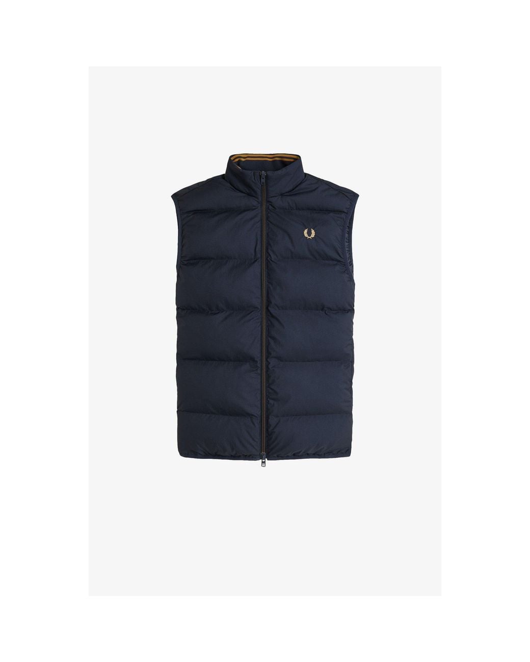 Fred Perry Blue Insulated Quilted Gilet for men