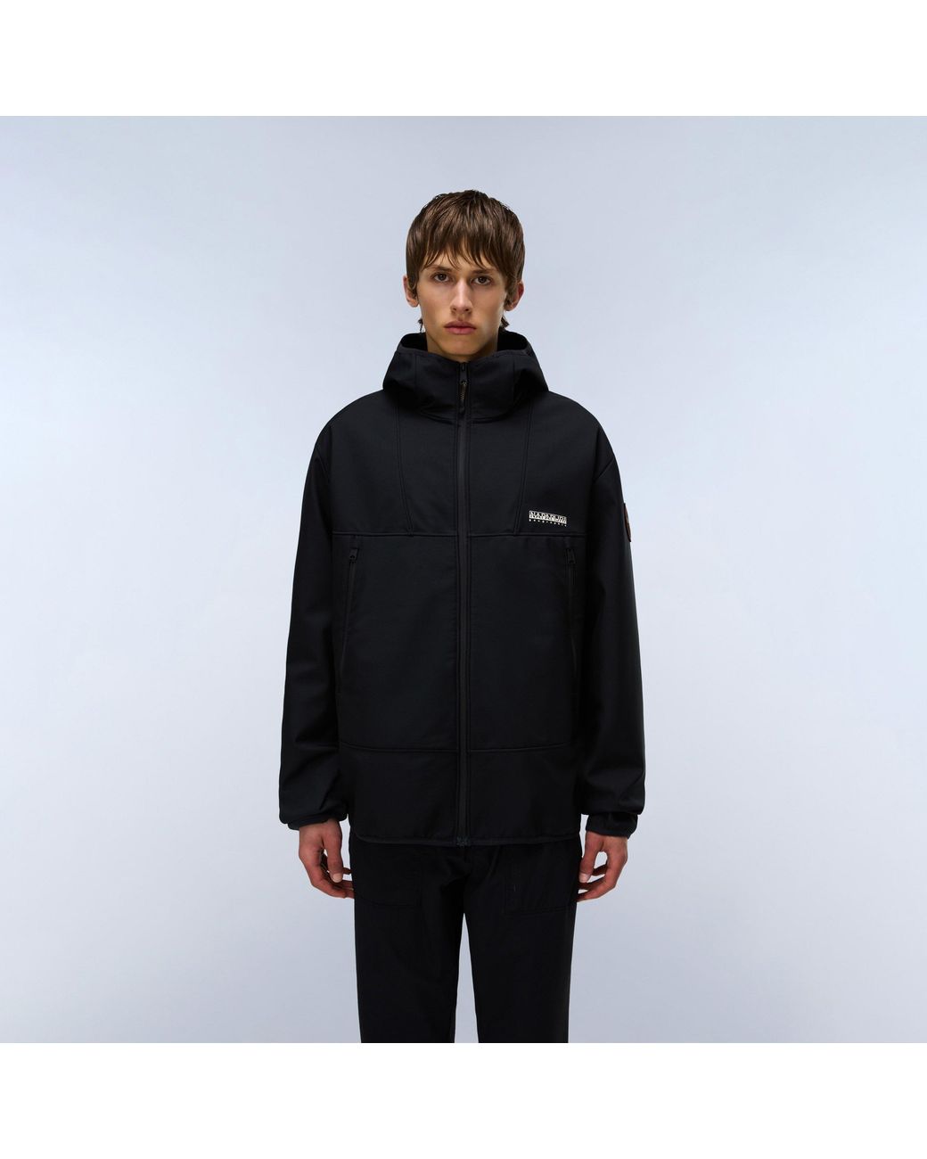 Napapijri Black Napa Biois Zip Ventilation Rain Anorak for men