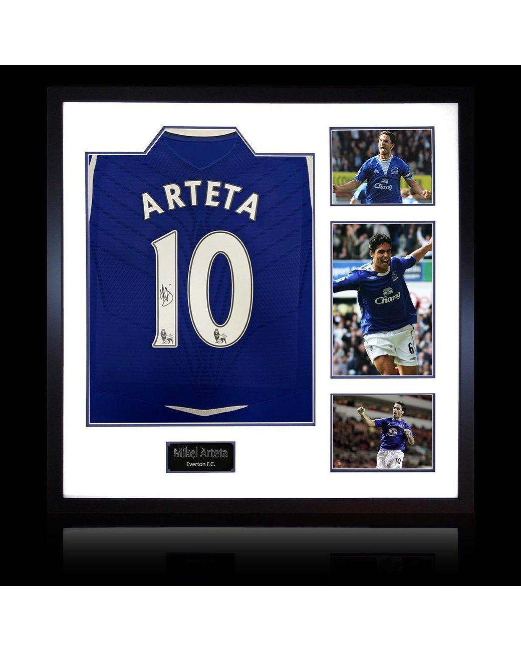 The Fan Cave Blue Mikel Arteta Signed Everton Shirt Elite Frame