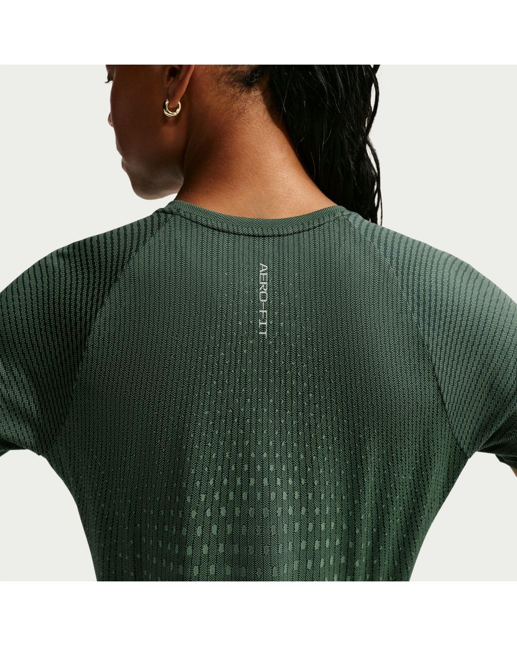 Nike Green Swift Aero-Fit Short-Sleeve Running Top