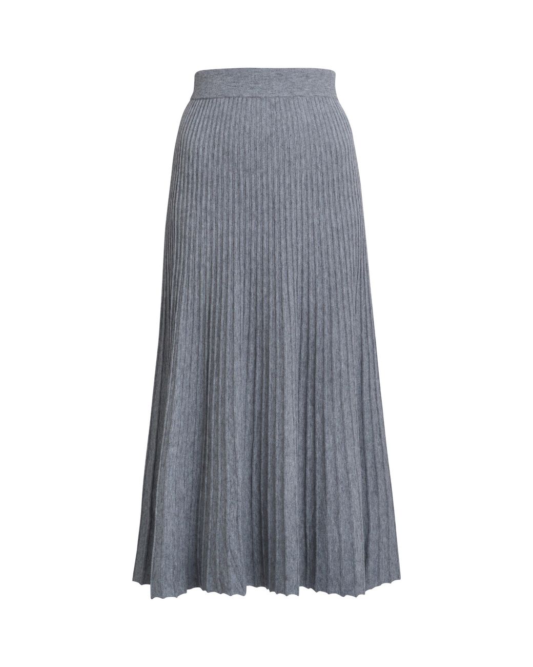 Gina Bacconi Gray Filomena Knitted A-Line Skirt