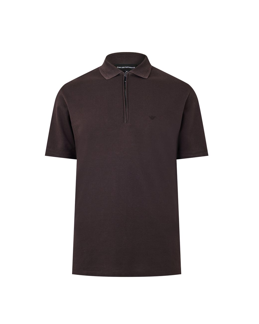Emporio Armani Black Cotton Short-Sleeve Polo Shirt for men