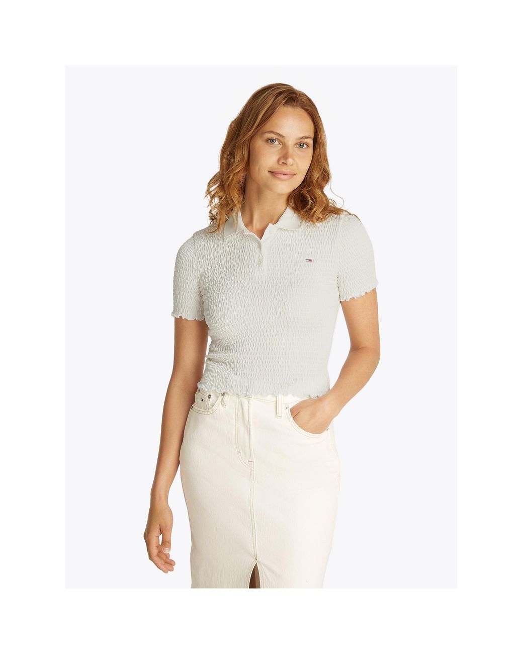 Tommy Hilfiger White Short-Sleeve Polo Shirt
