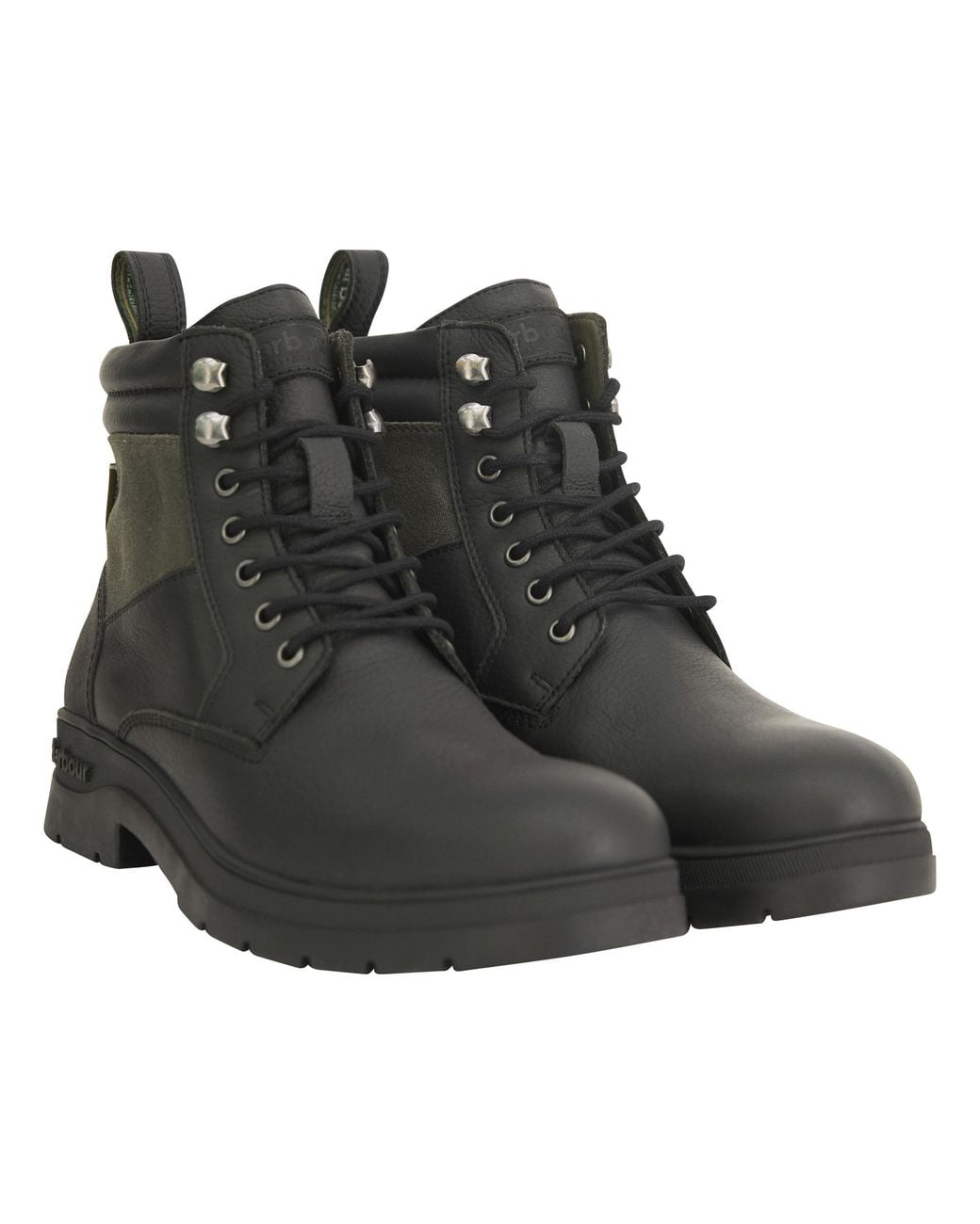 Barbour Black Eslington Leather Yard Boots for men