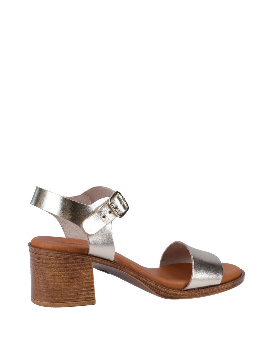 Hush Puppies Brown Gabby Leather Heeled Sandals