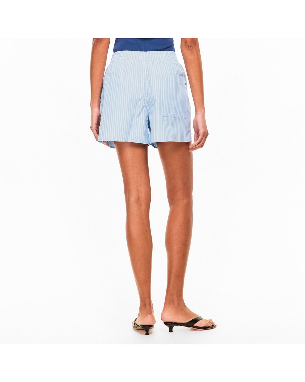 AMI Blue Ami Stripe Short Ld61