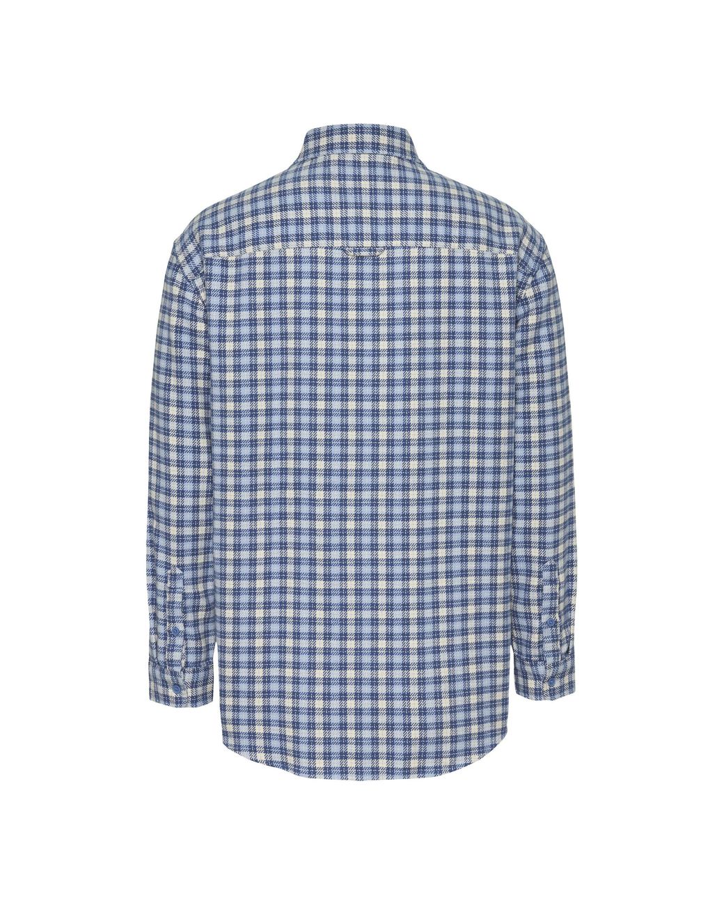 Tommy Hilfiger Blue Badge Long Sleeve Patterned Flannel Shirt for men