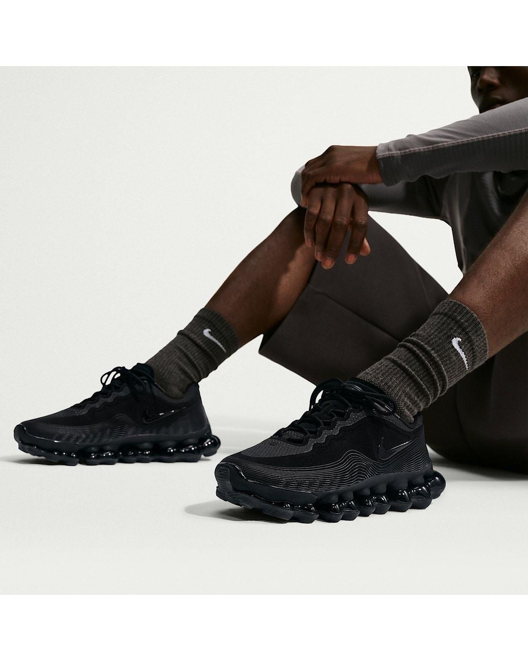 Nike Black Air Liquid Max Breathable Mesh Runners for men