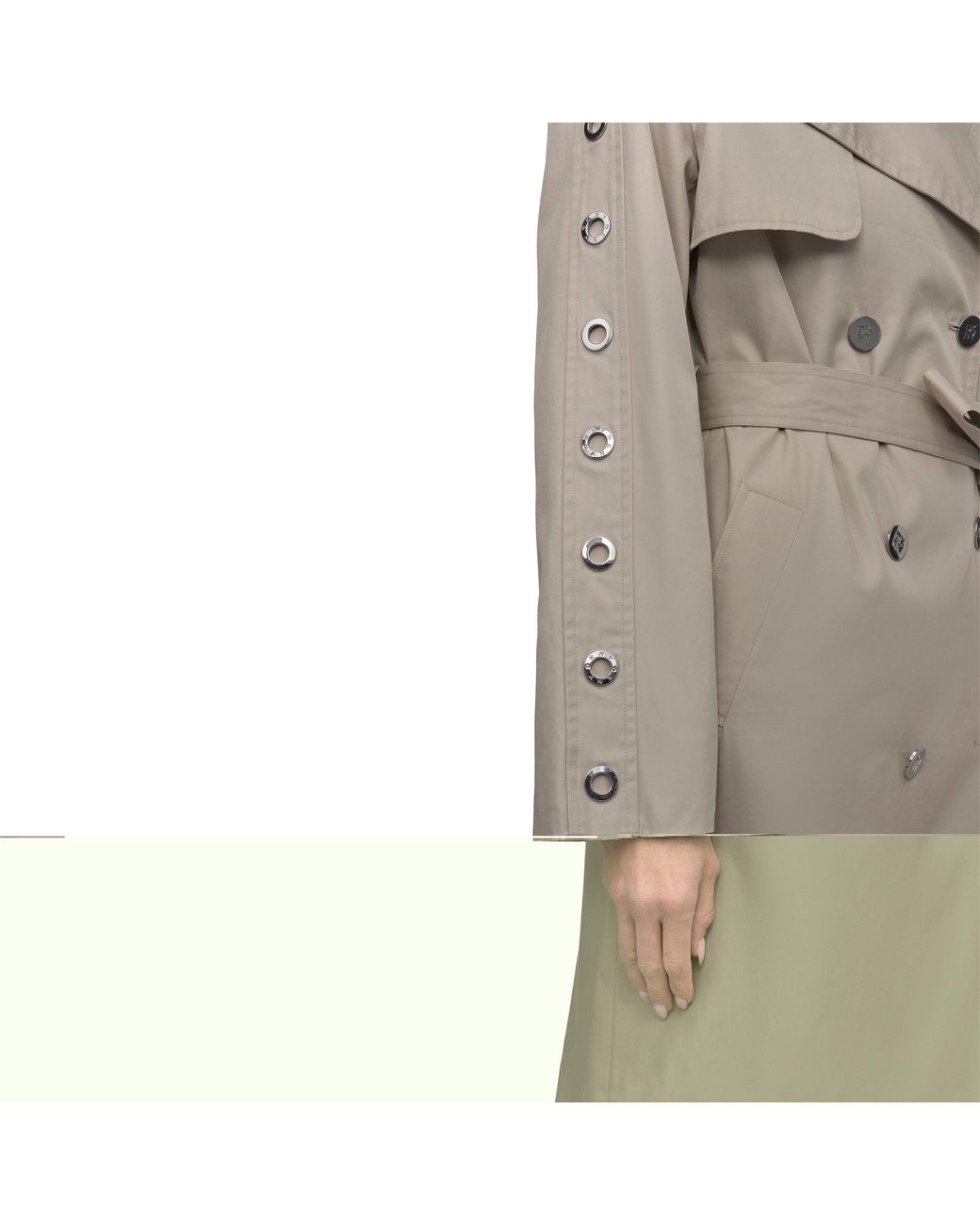 DKNY Natural Weather-Resistant Trench Coat