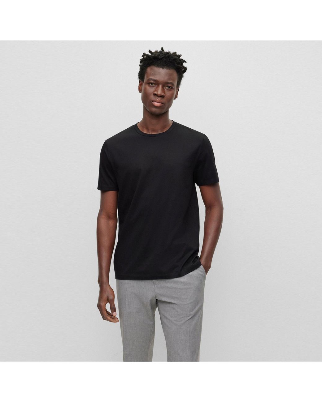 Boss Black Tessler 150 Cotton Short Sleeve Slim Fit T-Shirt for men