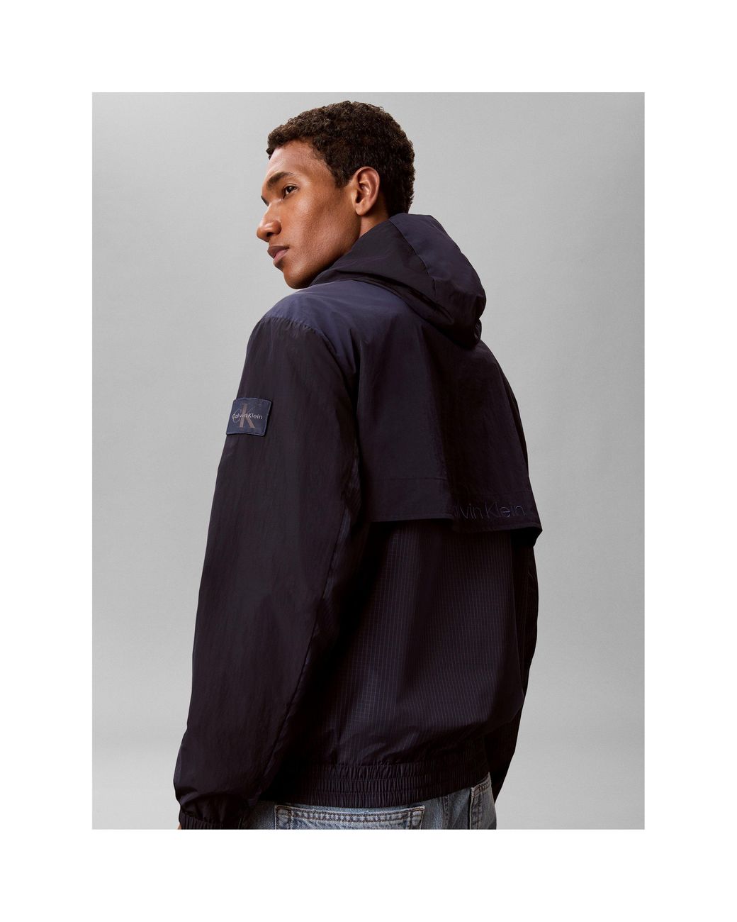 Calvin Klein Blue Windbreaker for men