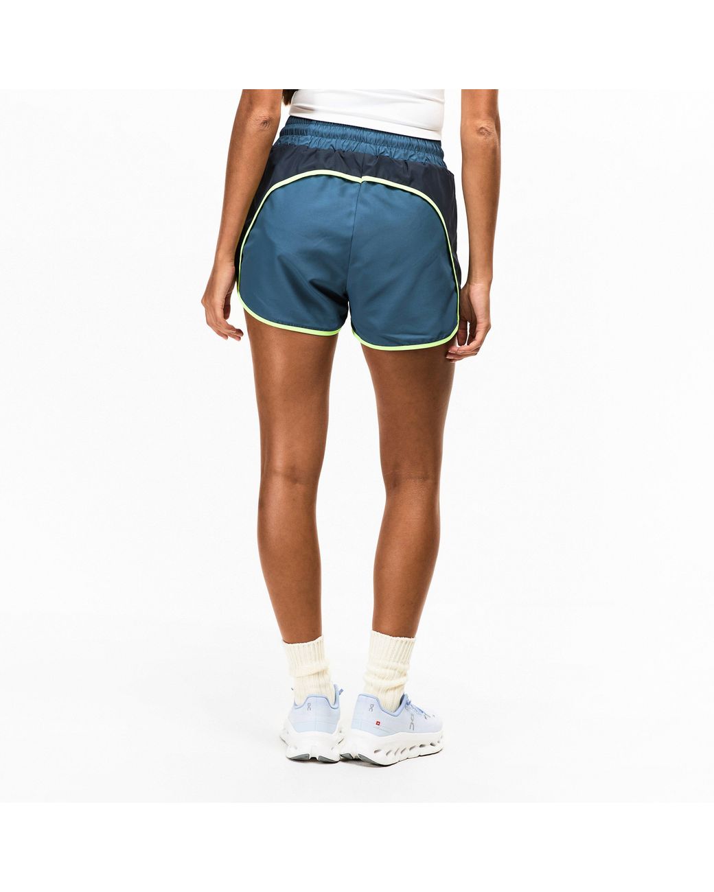 Red Run Blue Colourblock Running Shorts