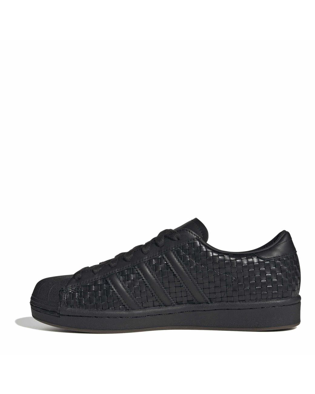 Adidas Originals Black Superstar Shell Toe Low-Top Trainers