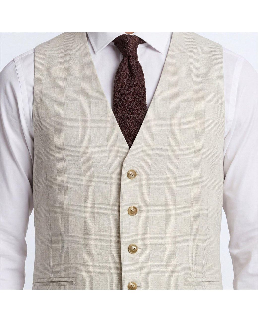 Twisted Tailor Gray Beckford Slim Fit Check Suit Jacket for men