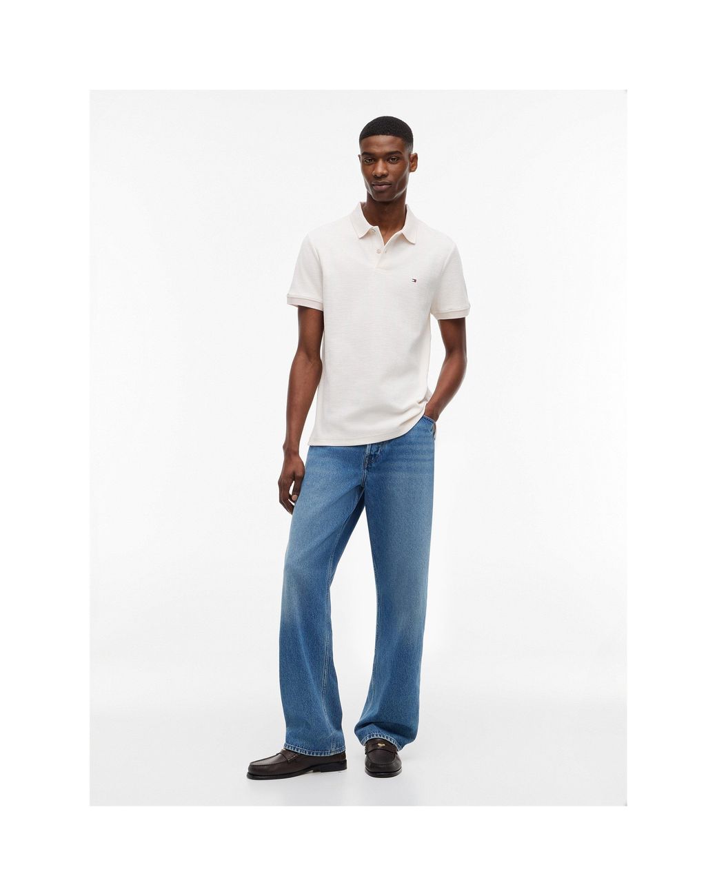 Tommy Hilfiger White Short Sleeve Polo Shirt for men