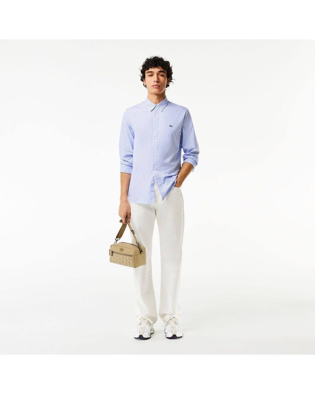 Lacoste Natural Adjustable Cross Body Bag for men