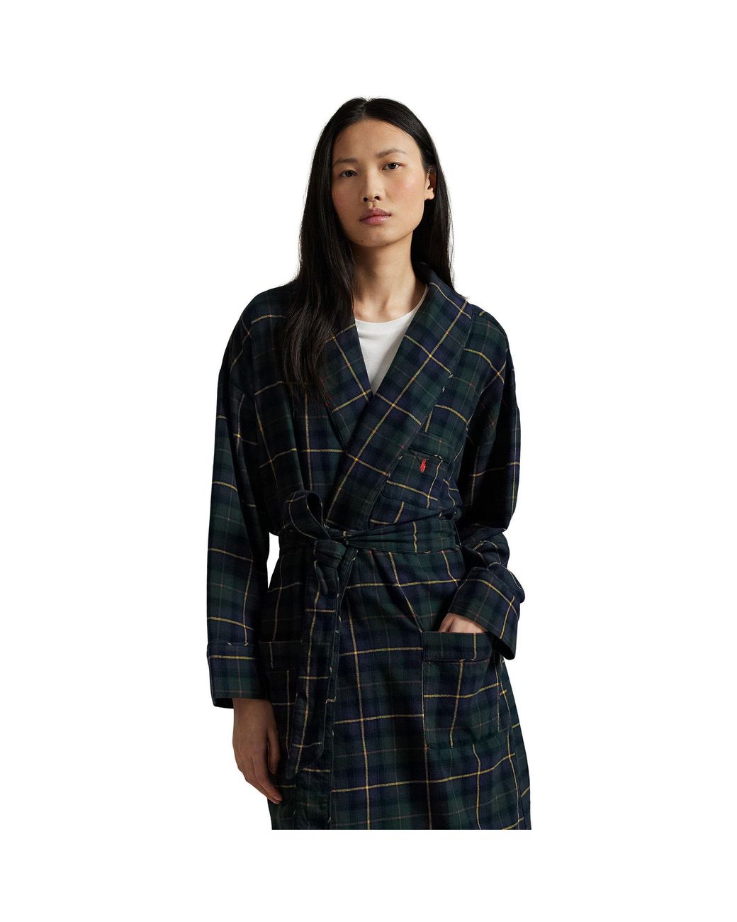 Polo Ralph Lauren Black Short Fluffy Dressing Gown