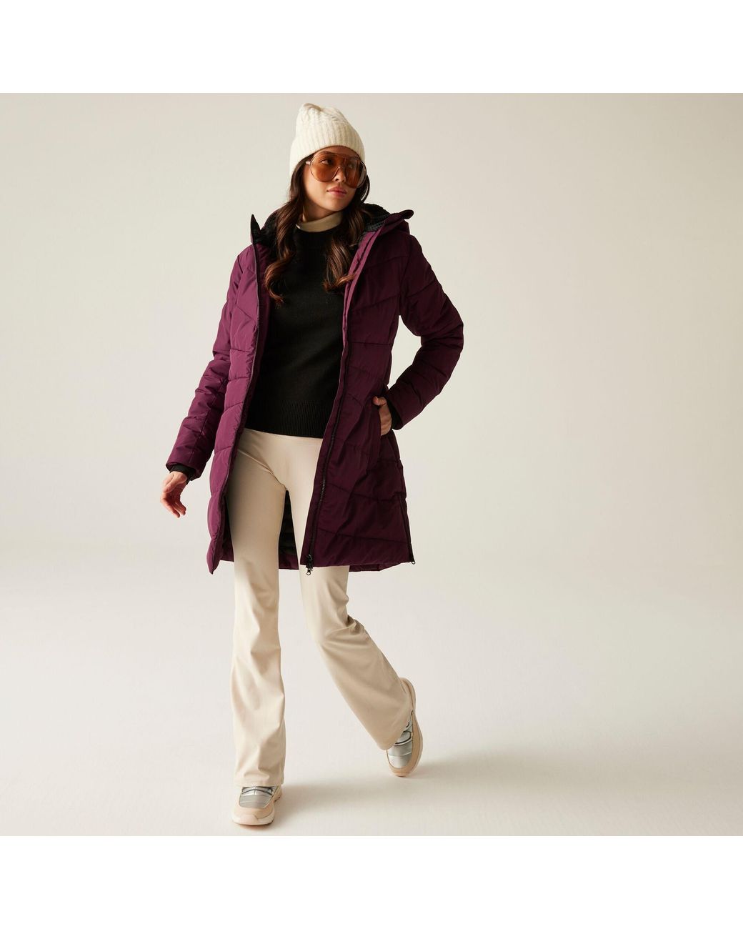 Dare 2b Purple Striking V Ared 15/15 High Warmth Padding Swarovski Crystal Insulated Waterproof Jacket