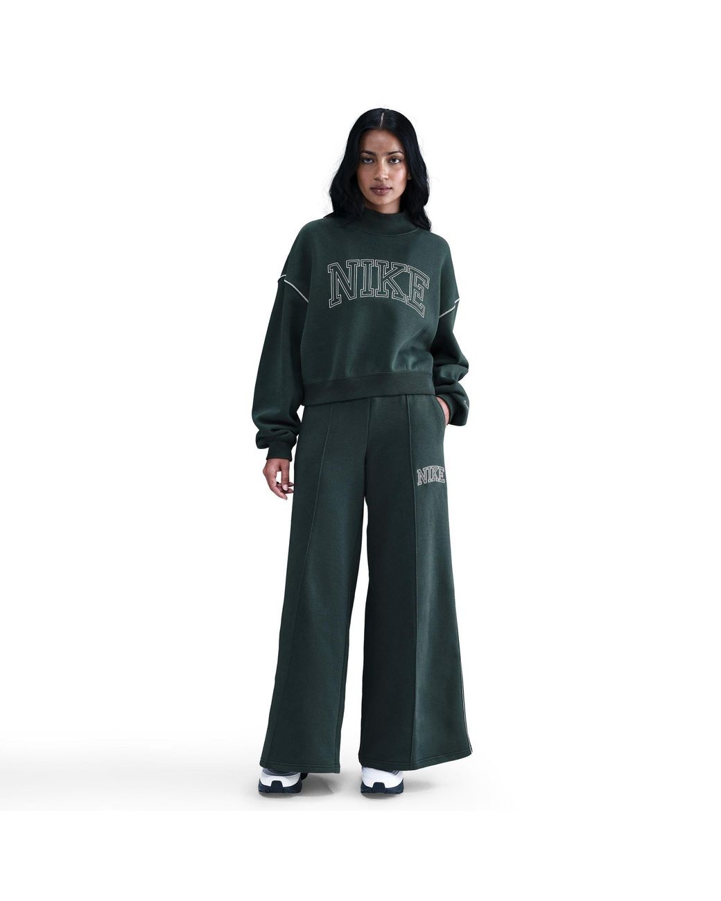 Nike Green Speed Fleece Solid Patterned Joggers