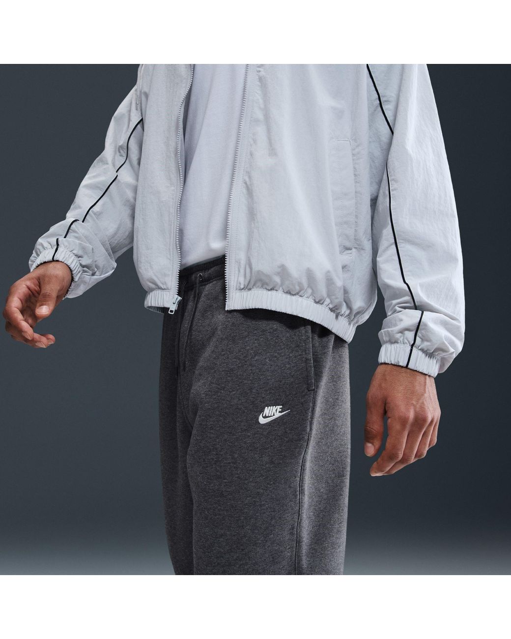Nike Gray Sportswear Club Fleece Jogging Pants for men
