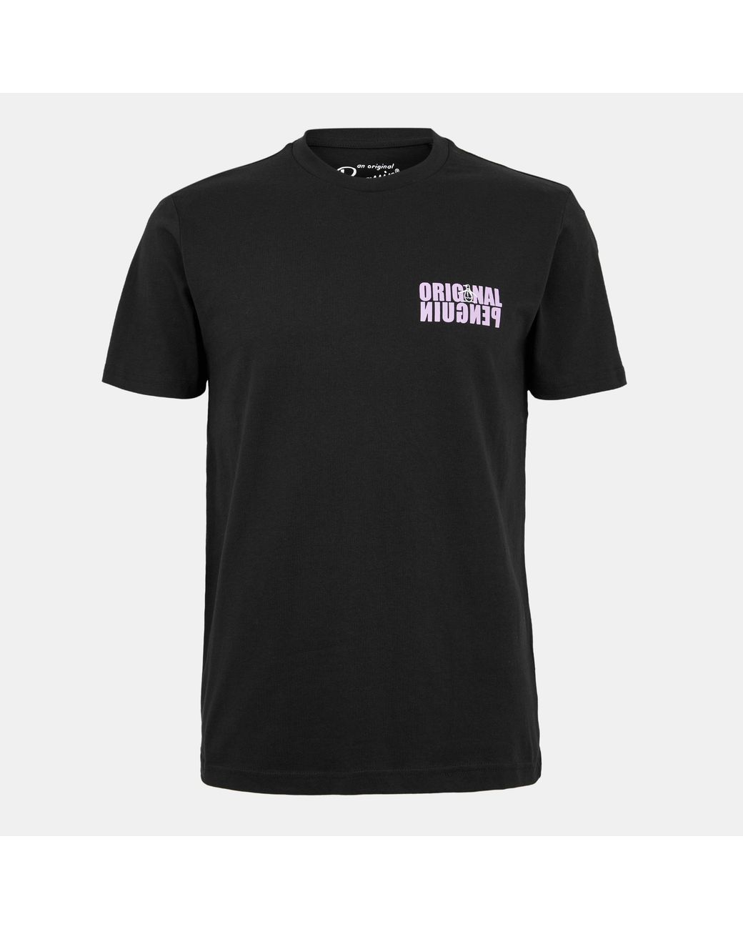 Original Penguin Black Reverse Graphic Regular Fit T-Shirt for men