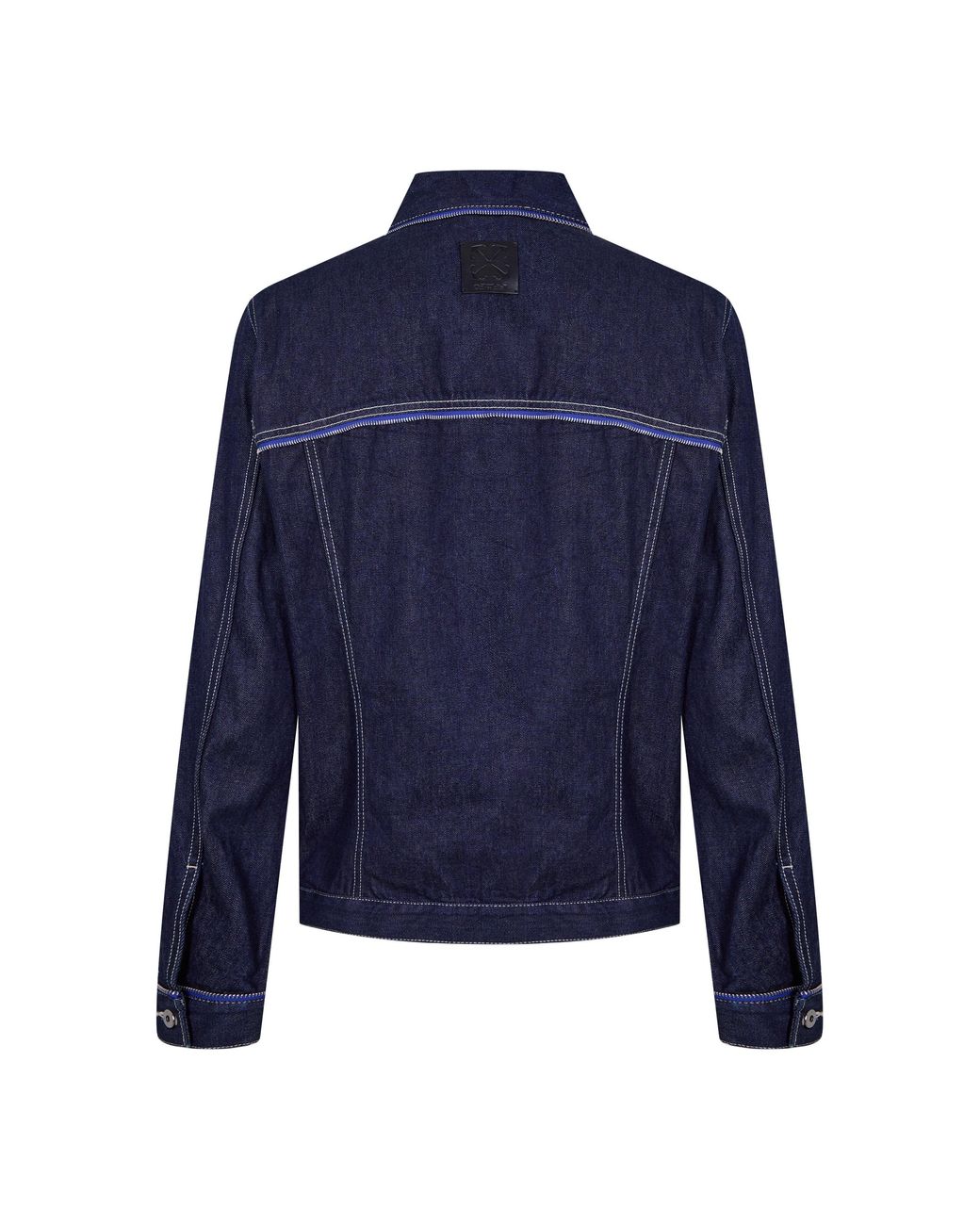 Off-White c/o Virgil Abloh Blue Zip Embellished Denim Jacket for men