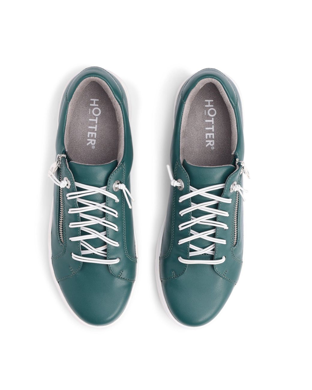 Hotter Blue Leonie Wide-Fit Low-Top Trainers