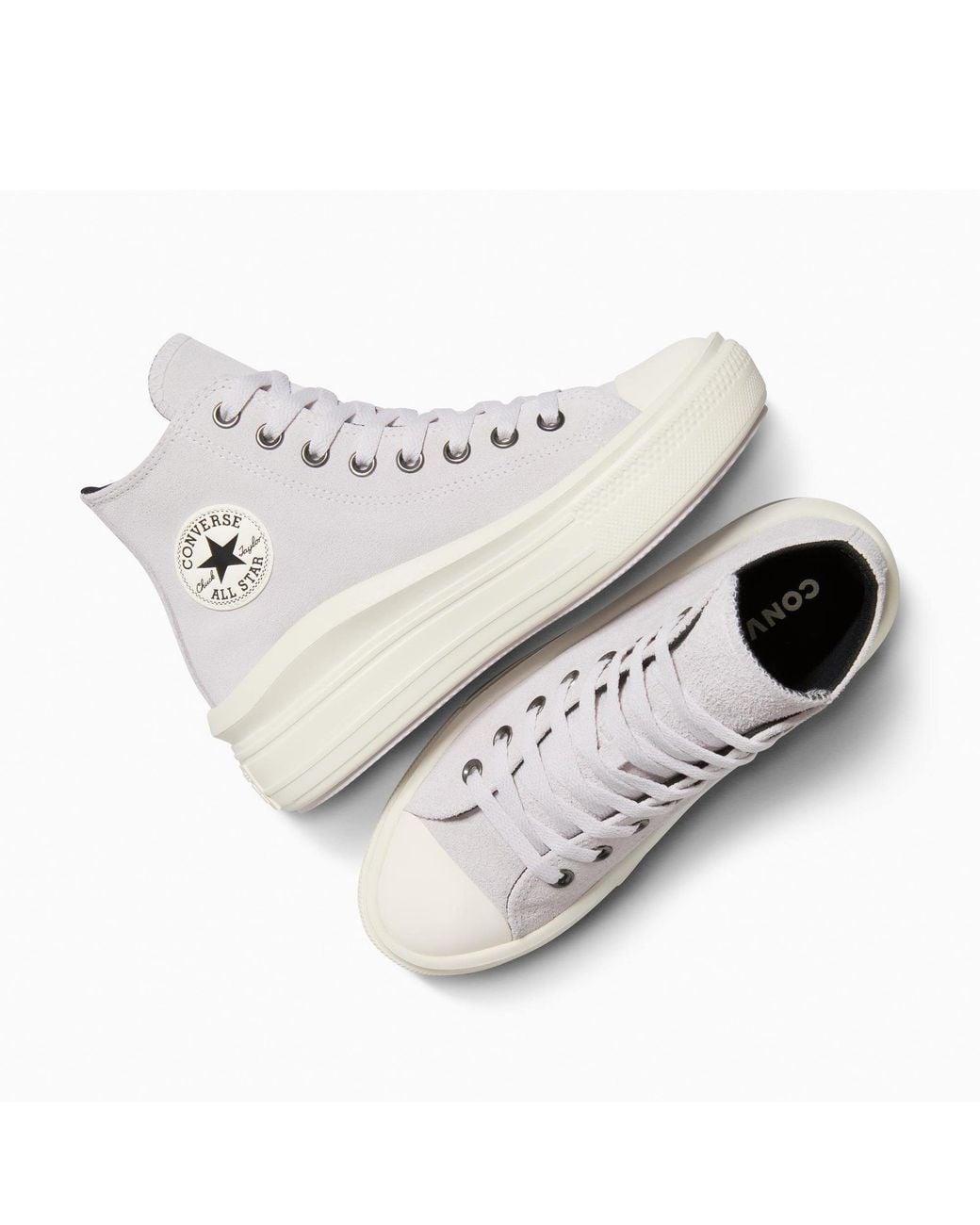 Converse White Chuck Taylor All Star Move Suede Trainers