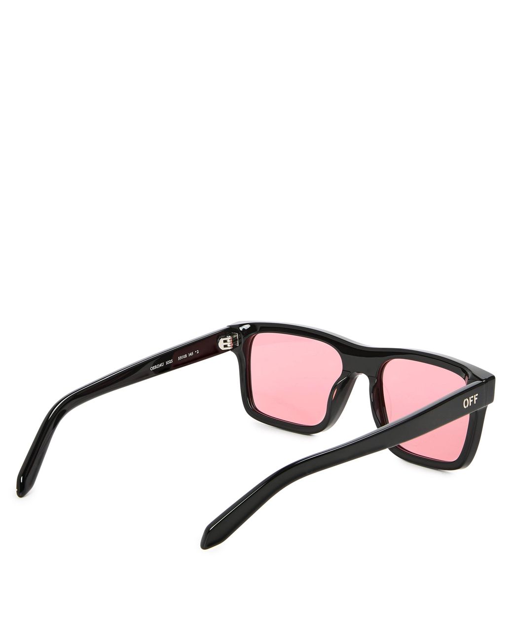 Off-White c/o Virgil Abloh Red Galena Round Acetate Sunglasses