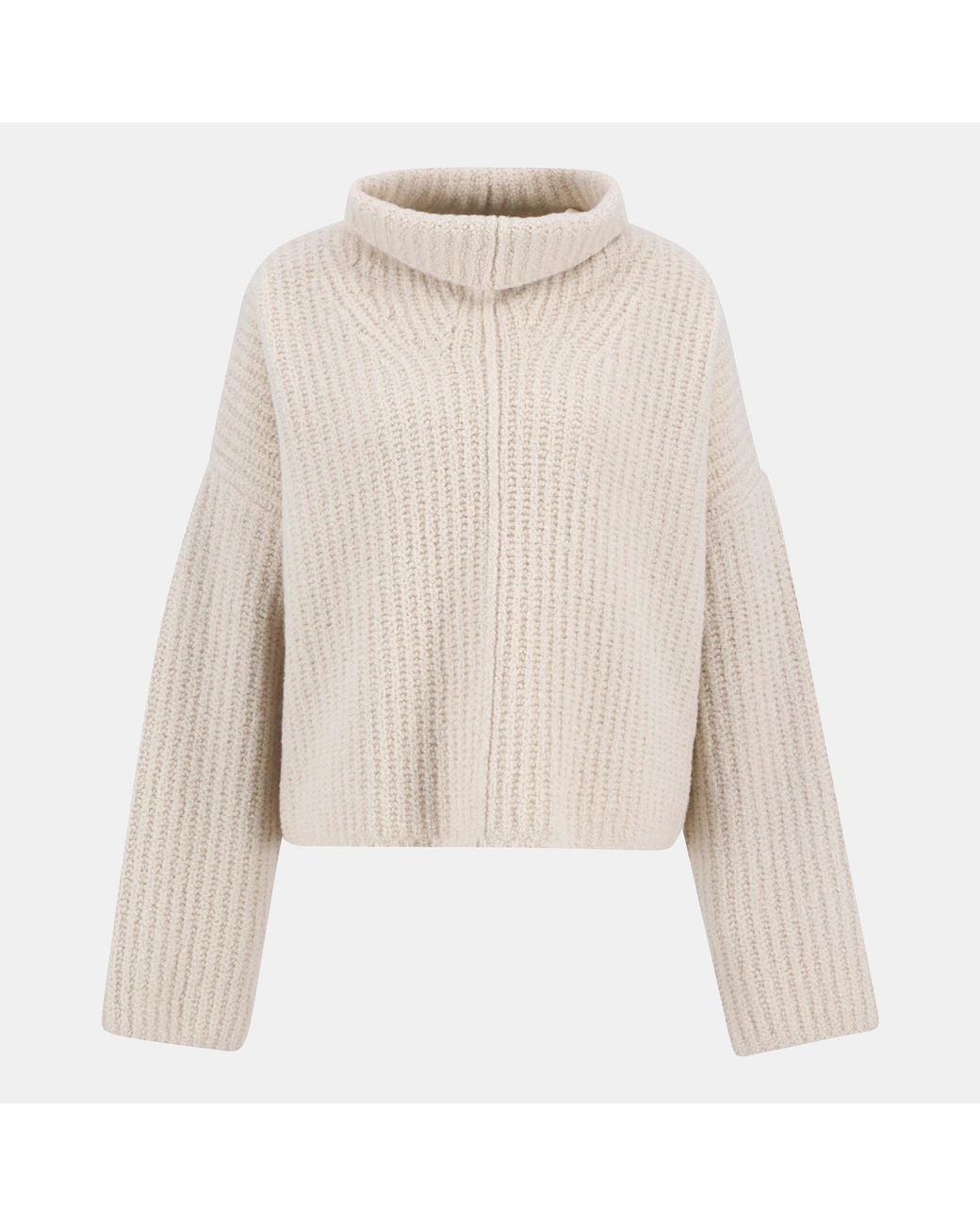 Barbour White Imelda Knitted Turtle Neck Jumper