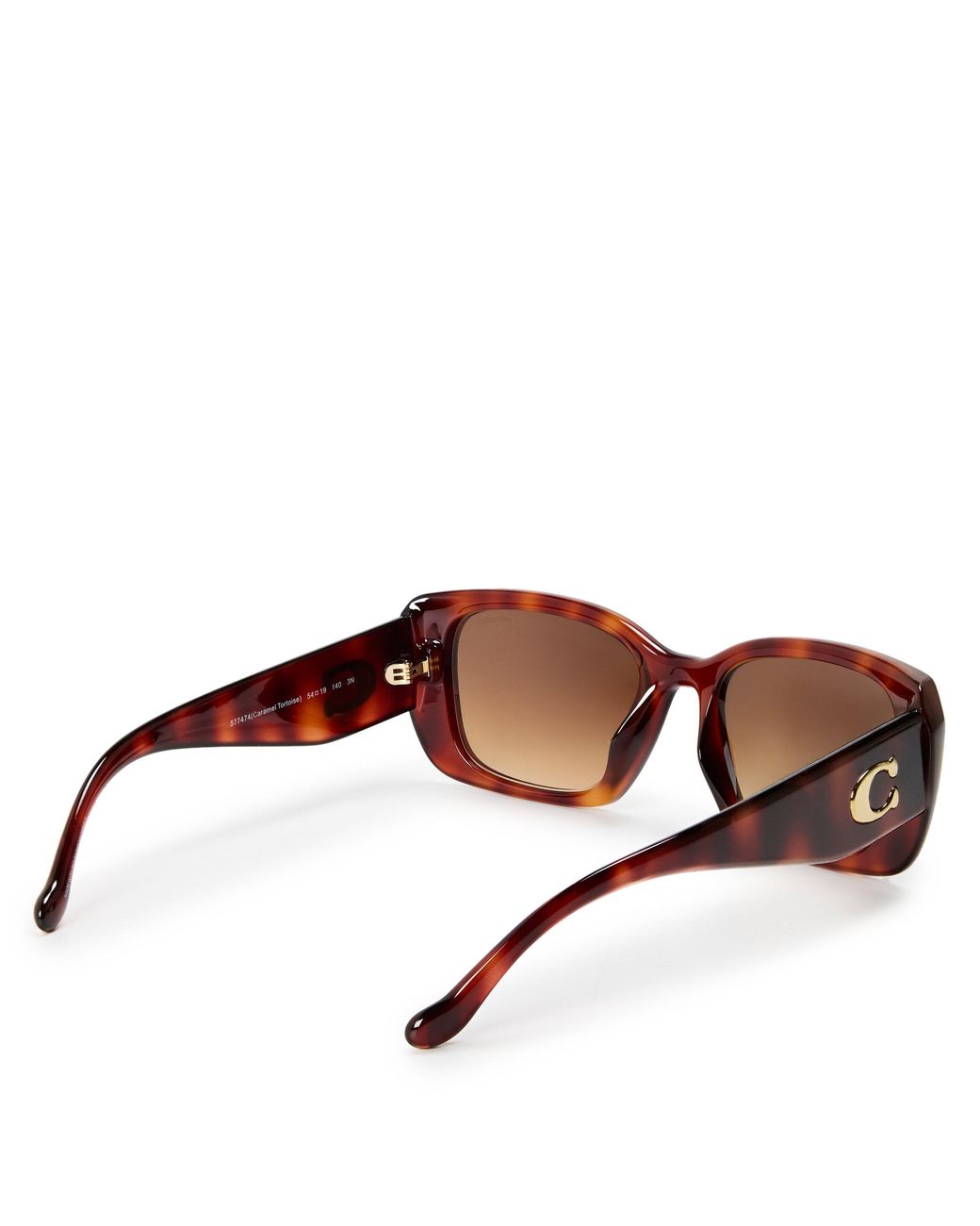 COACH Red Rectangle Sunglasses