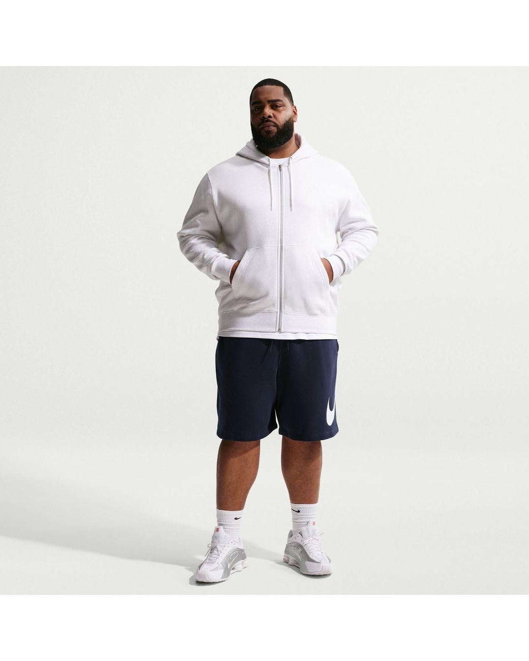 Nike Black Sportswear Club Graphic Shorts for men
