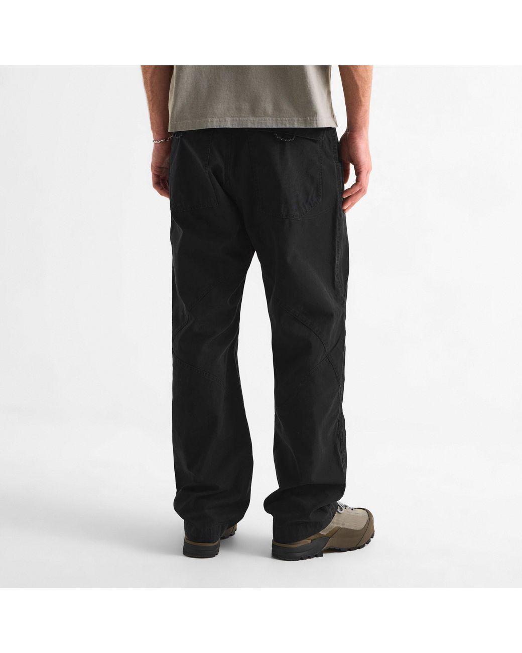 Roa Black Crimp Parachute Pants for men