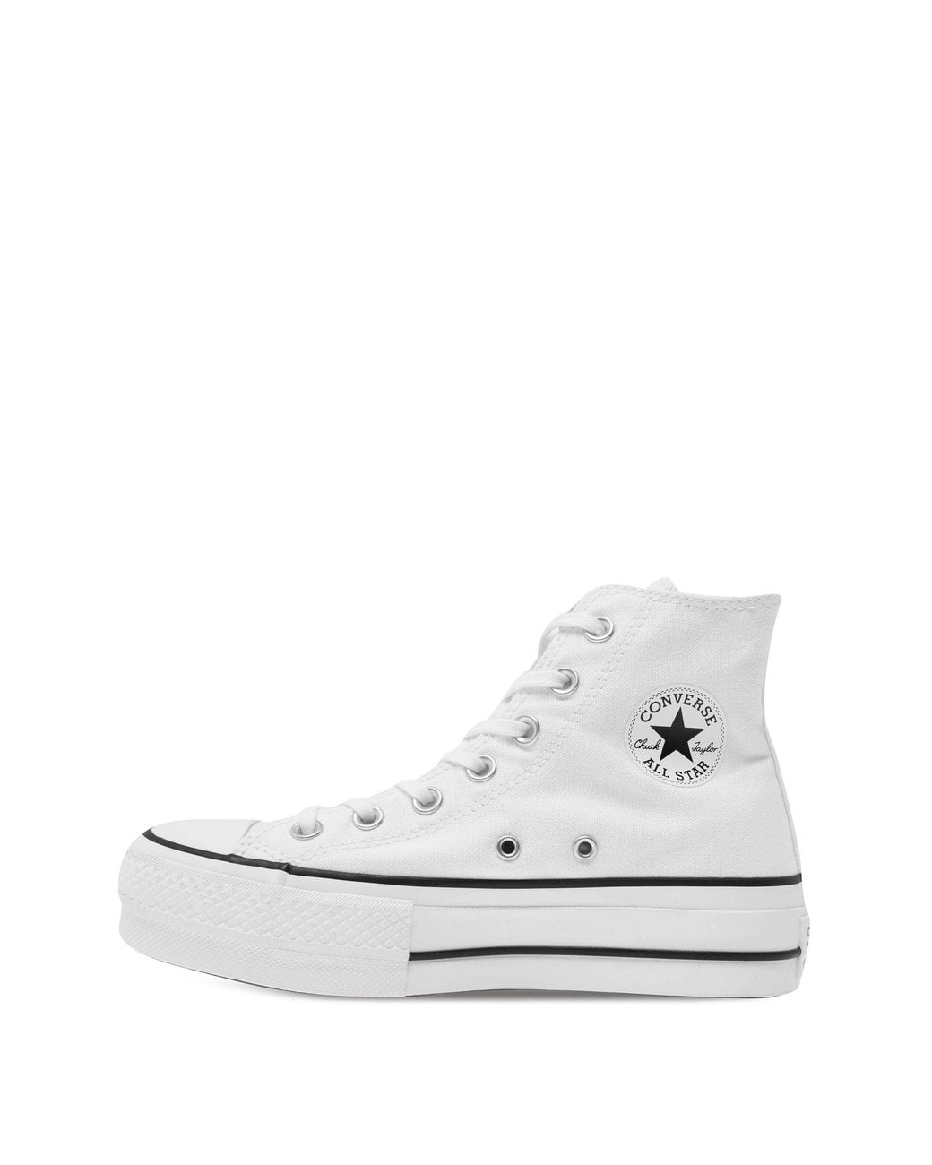 Converse White All Star Platform High Top Trainers