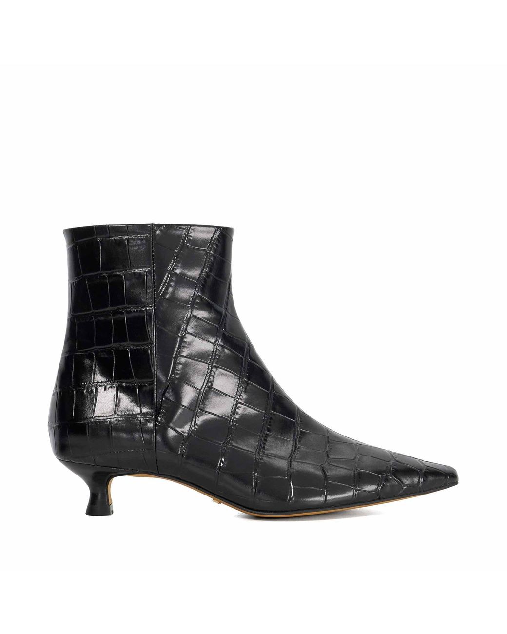 Dune Black Odore Ankle Heeled Boots