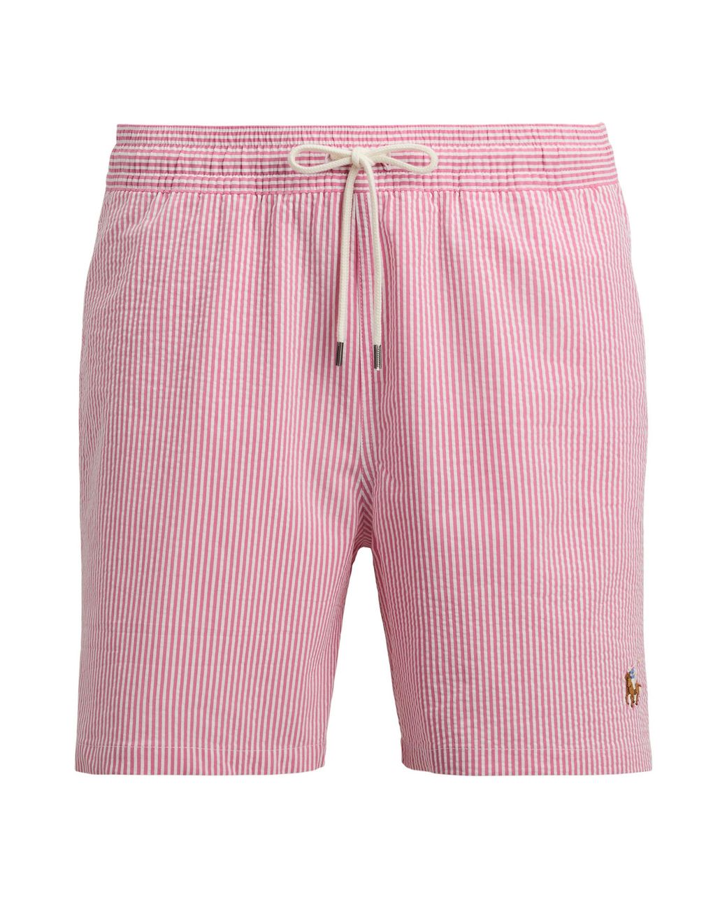 Polo Ralph Lauren Pink Seersucker Traveller Swim Shorts for men