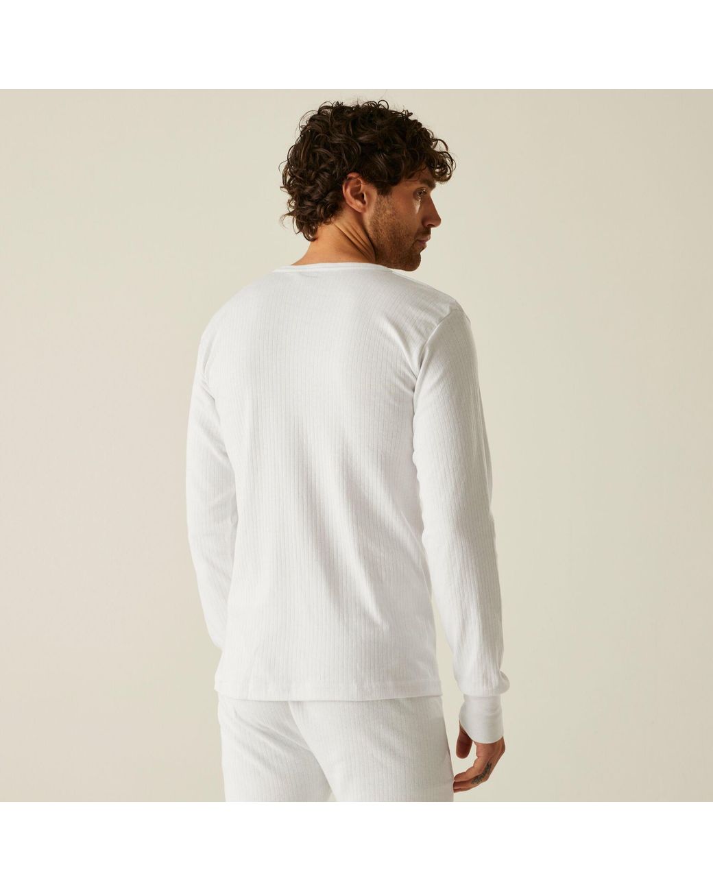 Regatta White Long Sleeve Thermal Vest for men