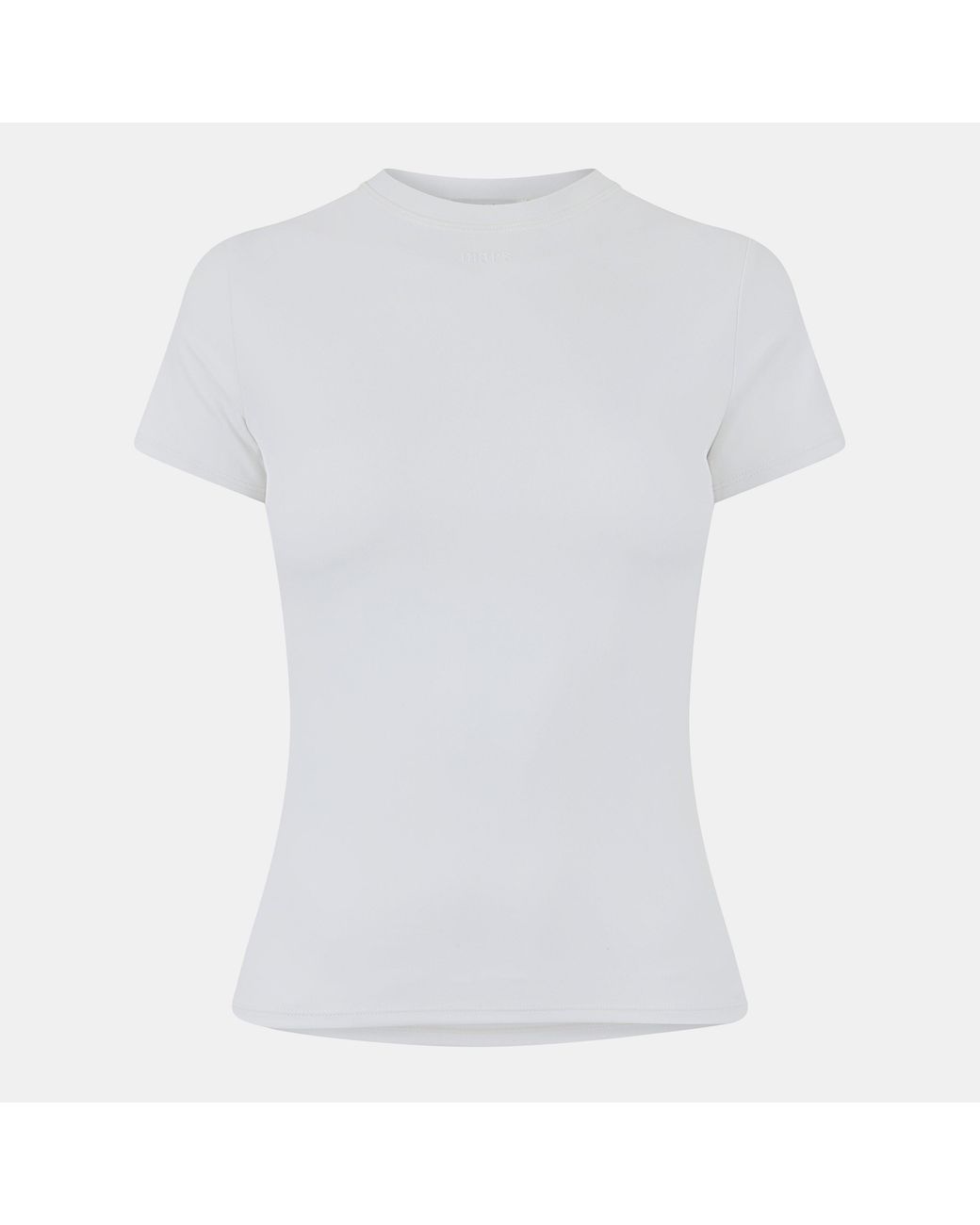 Mars the Label White Sculpt Short Sleeve Top
