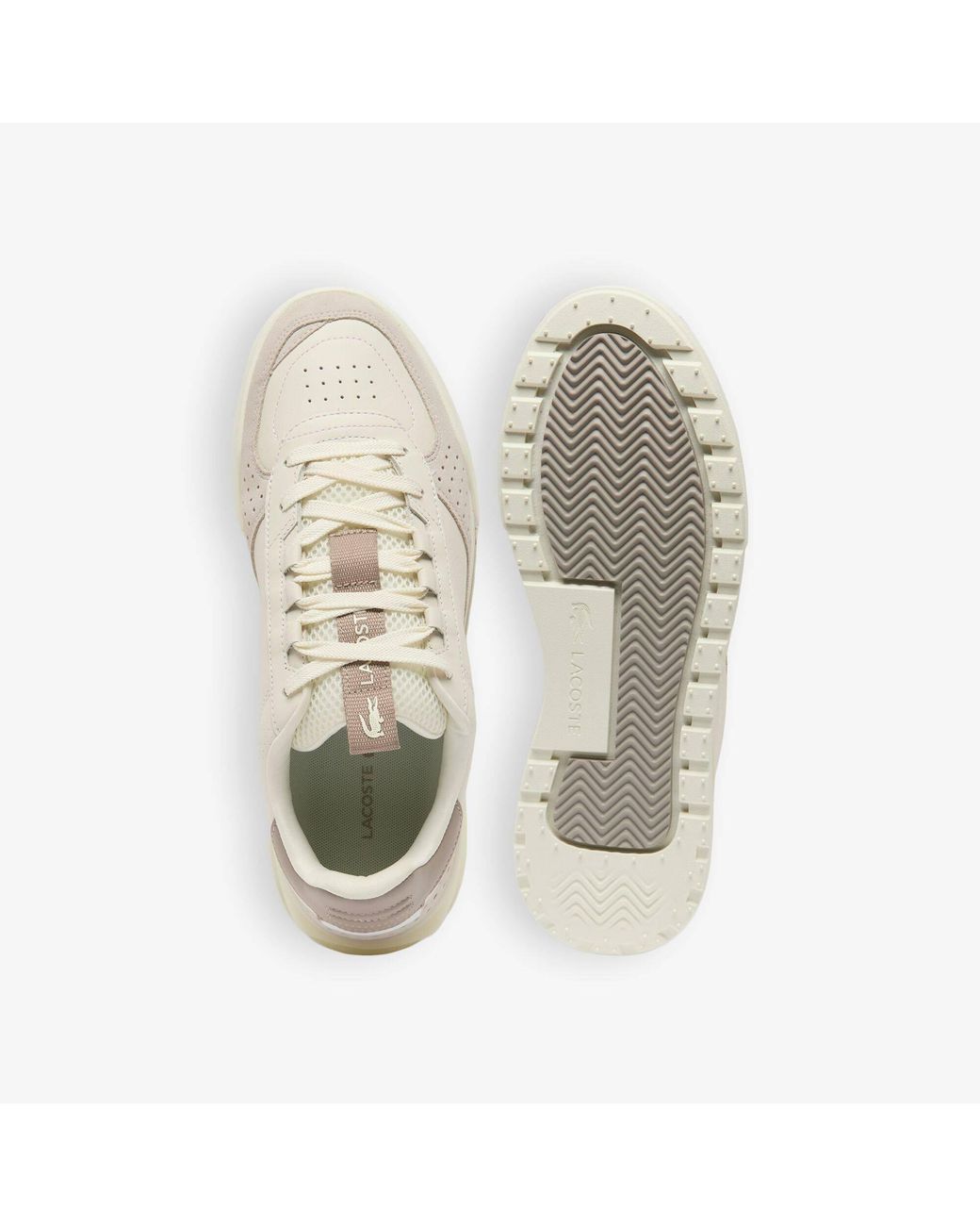 Lacoste Natural Slam Break Sn72 Leather Low-Top Trainers for men