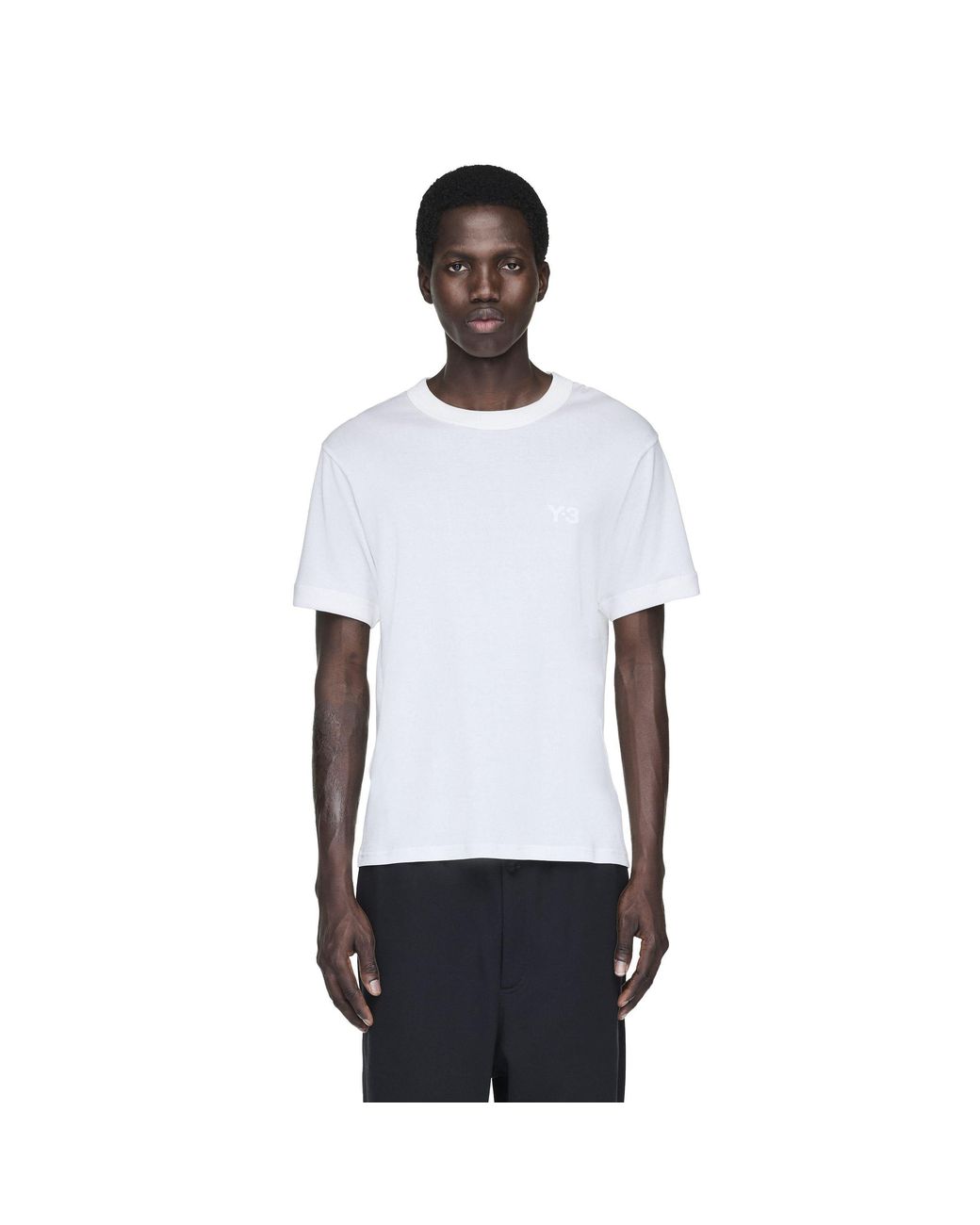 Y-3 White Slim Short Sleeve T-Shirt for men