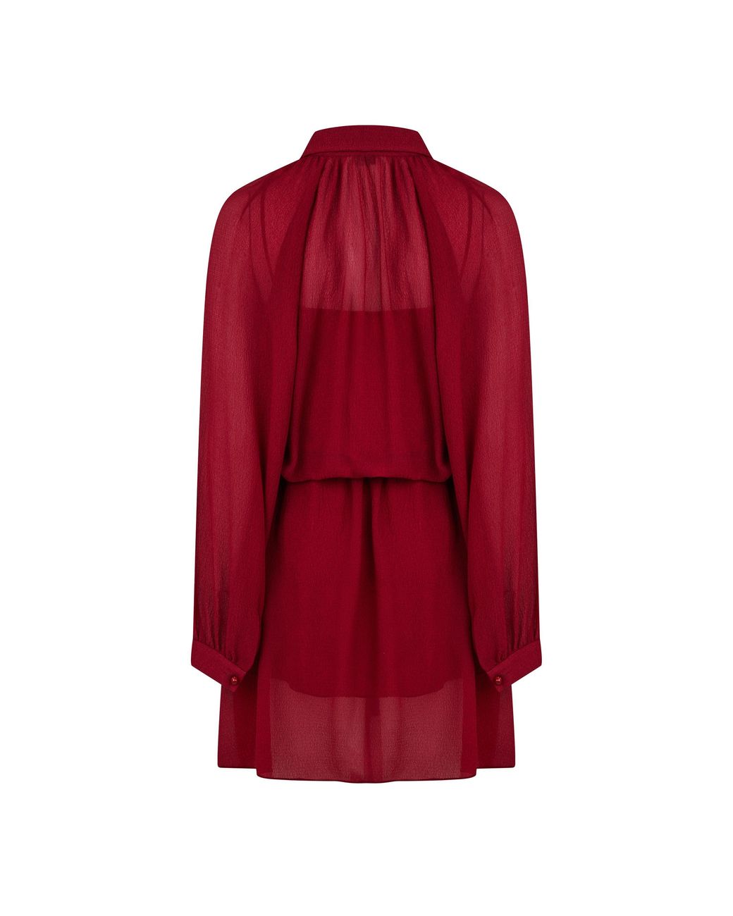Emporio Armani Red Drape Mini Tea Dress
