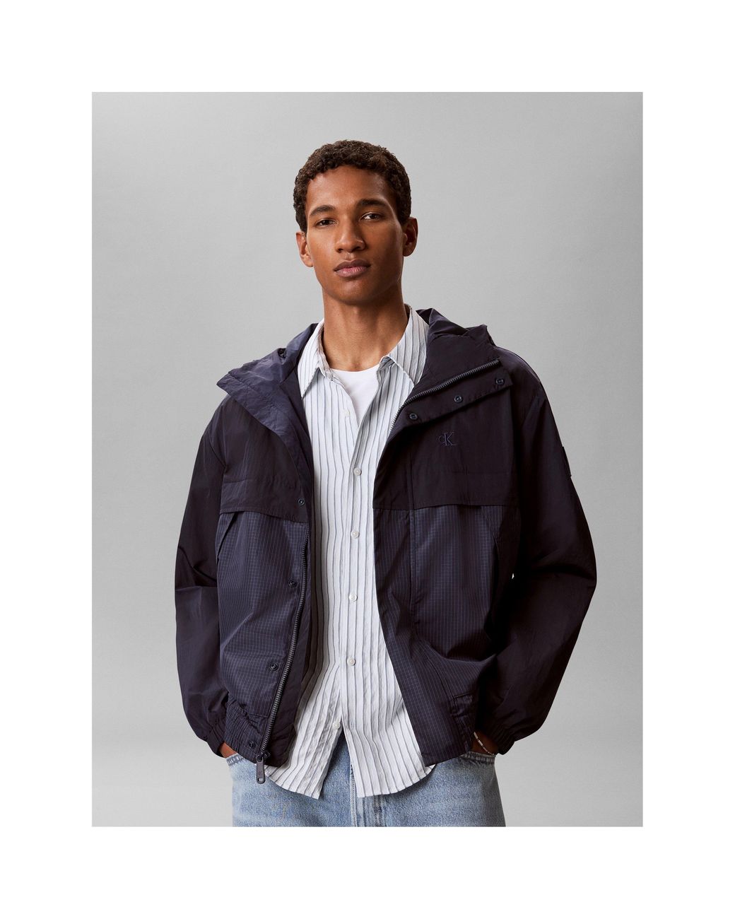 Calvin Klein Blue Windbreaker for men
