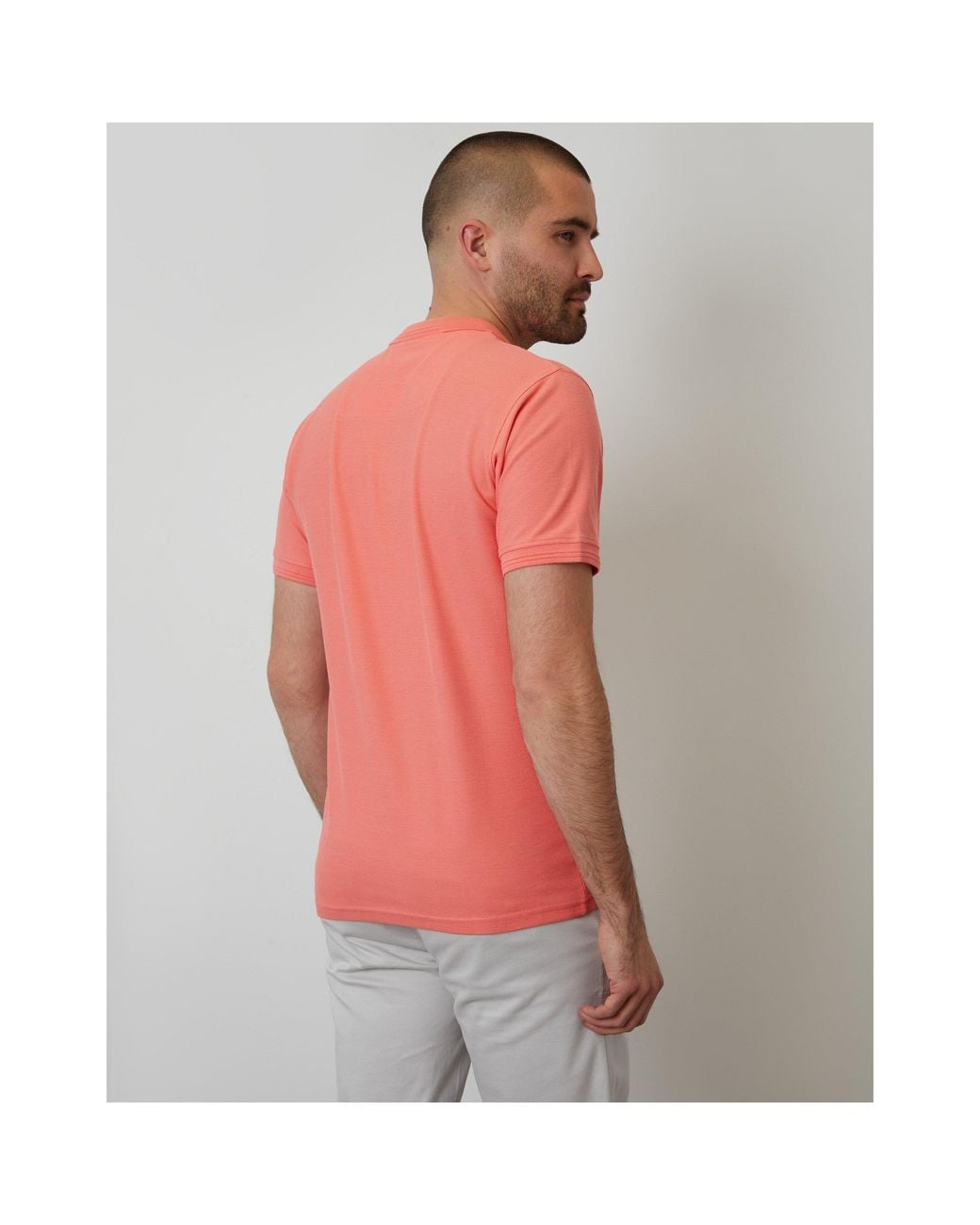 Threadbare Pink Tb Malbork Short-Sleeve Polo Shirt for men